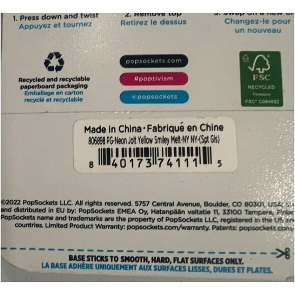 PopSockets PopGrip 2 Design Cell Phone Grip & Stand 4Pk - Picture 4 of 7